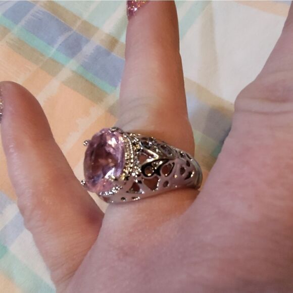 Stainless steel silver fashion ring, size 7 - Picture 9 of 10